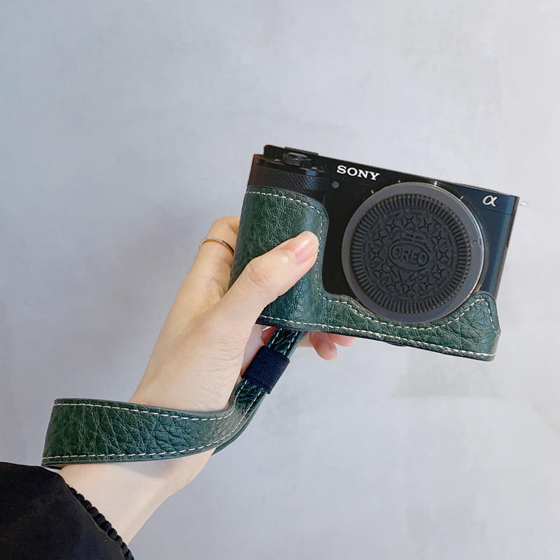 PU Leather Camera Bag Case Cover Base Wrist Belt For Sony ZV-E10L ZVE10 ZV-E10 - Picture 25 of 26