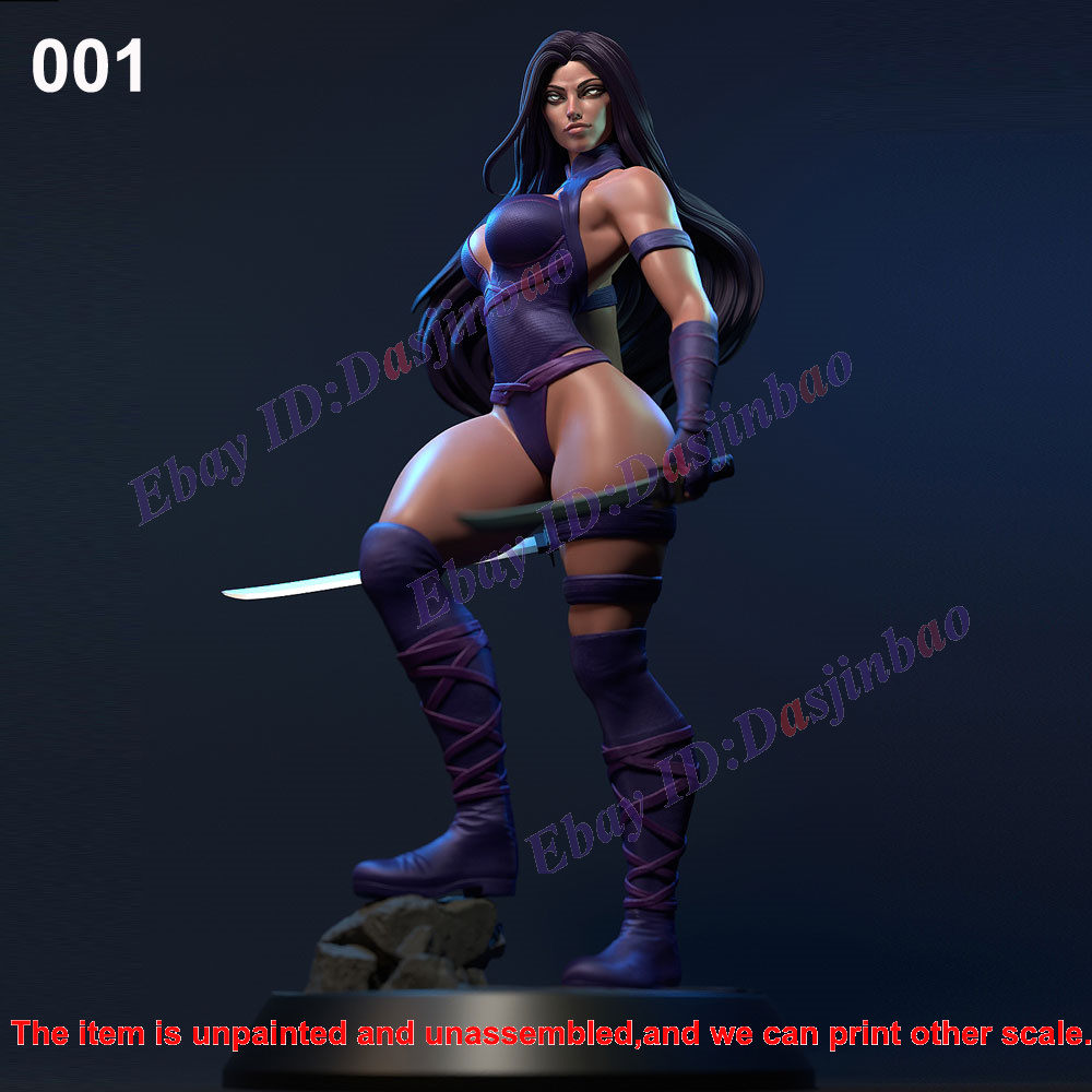 Psylocke Step On the stone 1/8 1/6 Stampa 3D ModelKit Non Verniciato Non Assemblato 2 Ver - Foto 15 di 16
