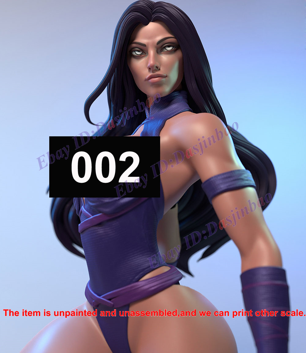 Psylocke Step On the stone 1/8 1/6 Stampa 3D ModelKit Non Verniciato Non Assemblato 2 Ver - Foto 16 di 16