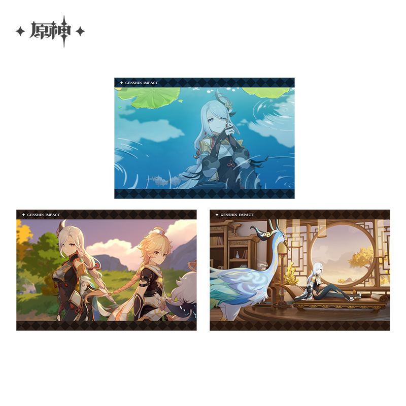 Cartes Collection Genshin Impact Tartaglia MiHoYo - Lot De 3 Cartes Papier - Neuf