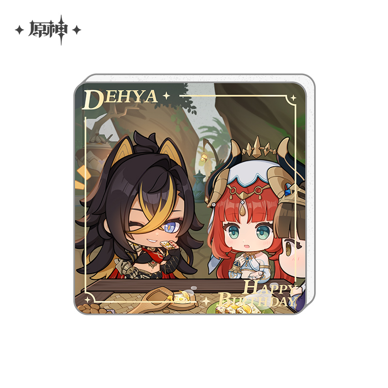miHoYo Genshin Impact Cute Acrylic Fridge Magnet Official Goods Happy Birthday - Picture 8 of 32