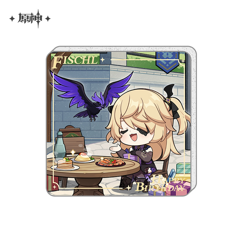 miHoYo Genshin Impact Cute Acrylic Fridge Magnet Official Goods Happy Birthday - Picture 9 of 32