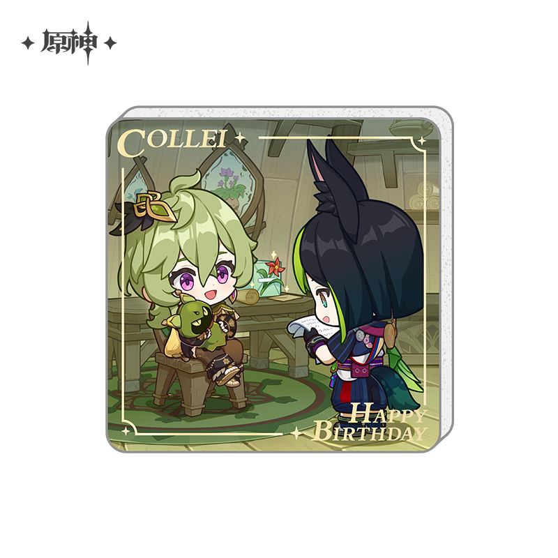 miHoYo Genshin Impact Cute Acrylic Fridge Magnet Official Goods Happy Birthday - Picture 12 of 32