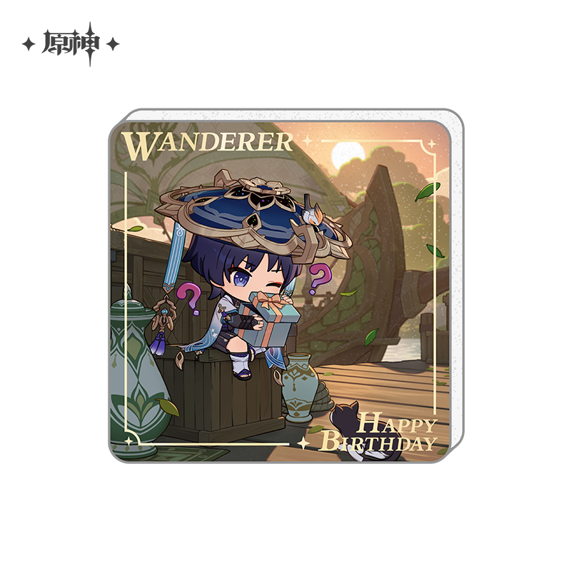 miHoYo Genshin Impact Cute Acrylic Fridge Magnet Official Goods Happy Birthday - Picture 15 of 32