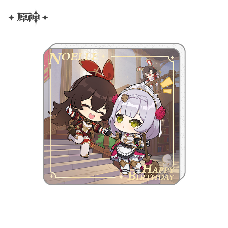 miHoYo Genshin Impact Cute Acrylic Fridge Magnet Official Goods Happy Birthday - Picture 17 of 32