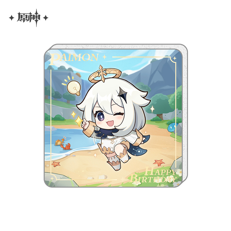 miHoYo Genshin Impact Cute Acrylic Fridge Magnet Official Goods Happy Birthday - Picture 18 of 32