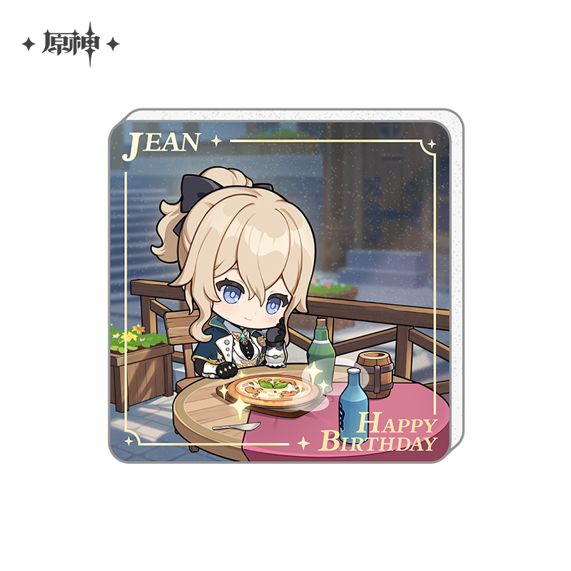 miHoYo Genshin Impact Cute Acrylic Fridge Magnet Official Goods Happy Birthday - Picture 20 of 32