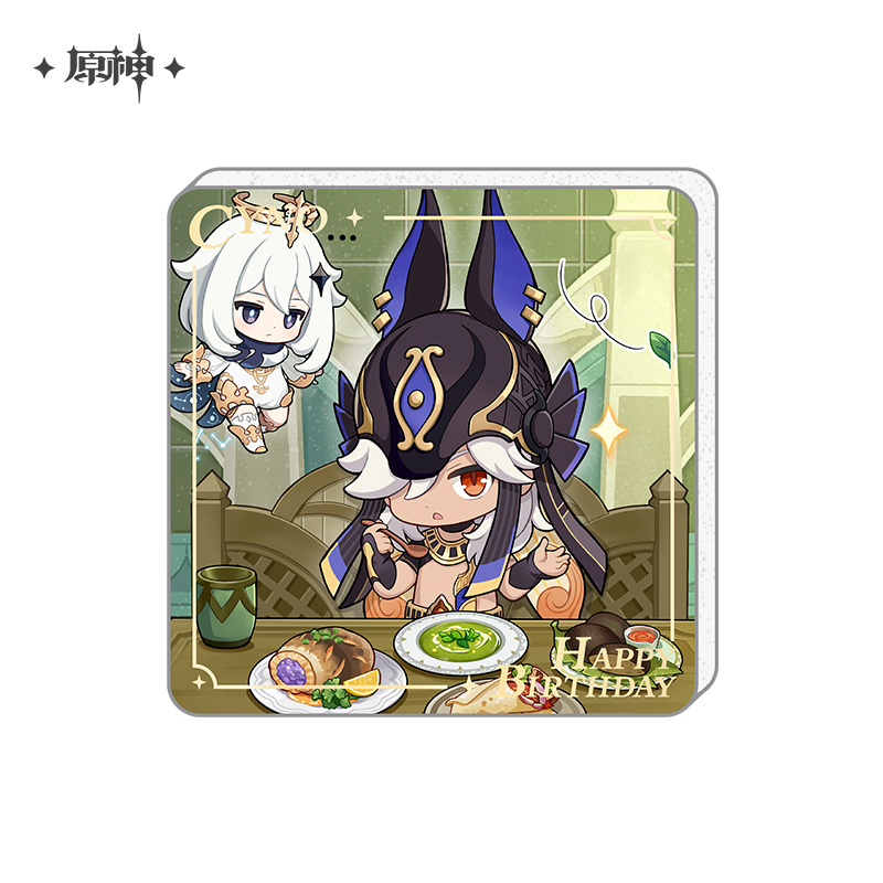 miHoYo Genshin Impact Cute Acrylic Fridge Magnet Official Goods Happy Birthday - Picture 21 of 32