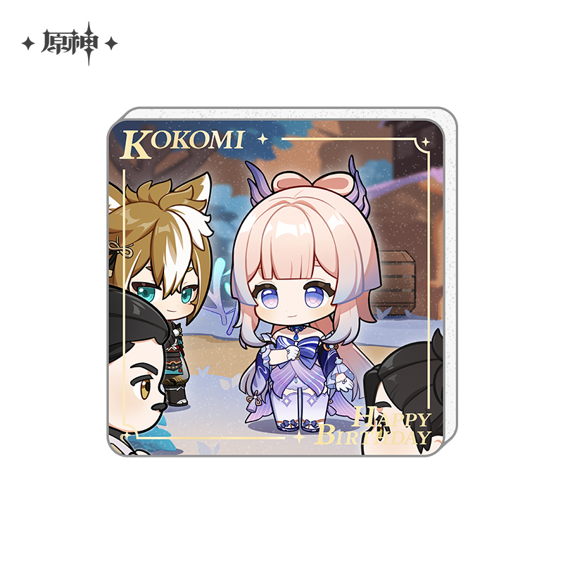 miHoYo Genshin Impact Cute Acrylic Fridge Magnet Official Goods Happy Birthday - Picture 22 of 32