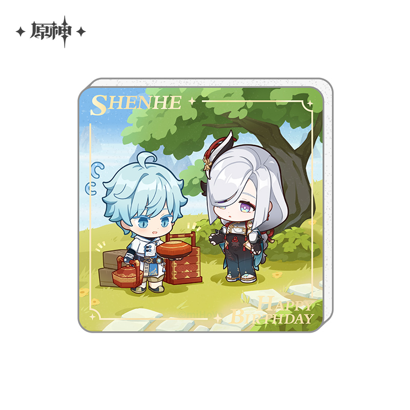 miHoYo Genshin Impact Cute Acrylic Fridge Magnet Official Goods Happy Birthday - Picture 23 of 32