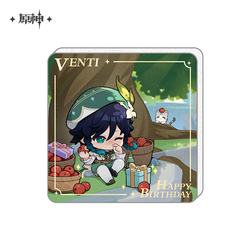 miHoYo Genshin Impact Cute Acrylic Fridge Magnet Official Goods Happy Birthday - Picture 26 of 32