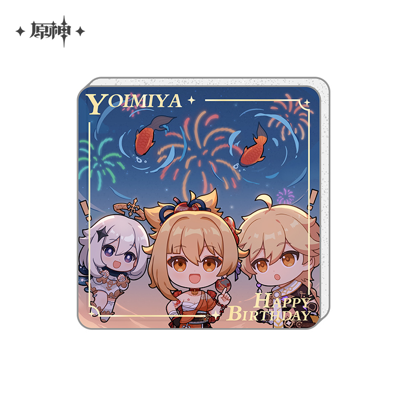miHoYo Genshin Impact Cute Acrylic Fridge Magnet Official Goods Happy Birthday - Picture 28 of 32