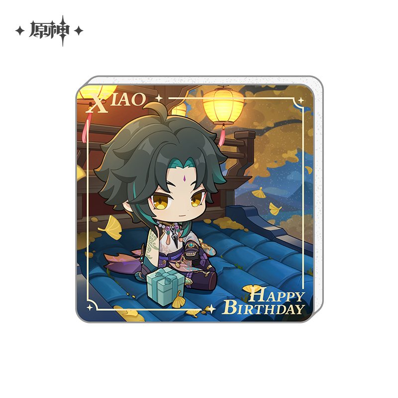 miHoYo Genshin Impact Cute Acrylic Fridge Magnet Official Goods Happy Birthday - Picture 29 of 32