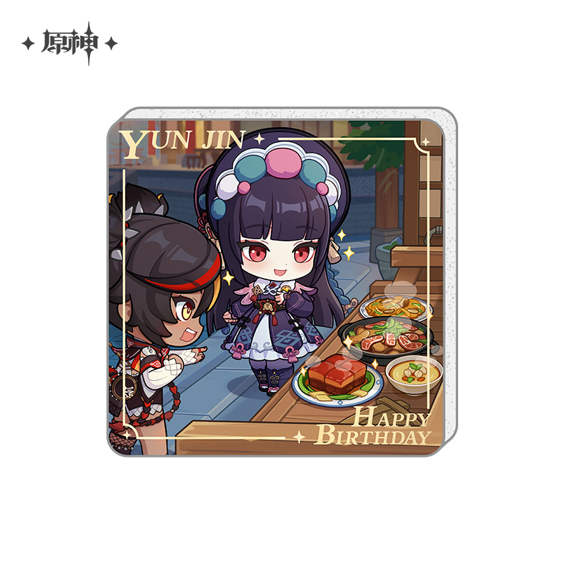 miHoYo Genshin Impact Cute Acrylic Fridge Magnet Official Goods Happy Birthday - Picture 32 of 32