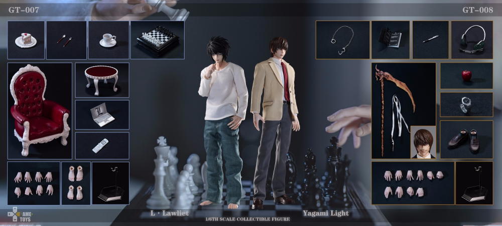 GAMETOYS 1/6 GT-007/008/008A L·Lawliet/Yagami Light 1/6