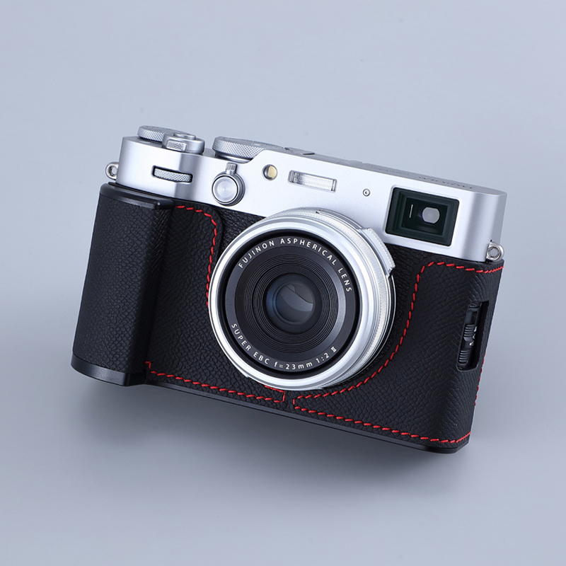 Real Leather Camera Bag Case Protect Cover Grip Handle for Fuji X-100VI X100VI - Picture 24 of 42