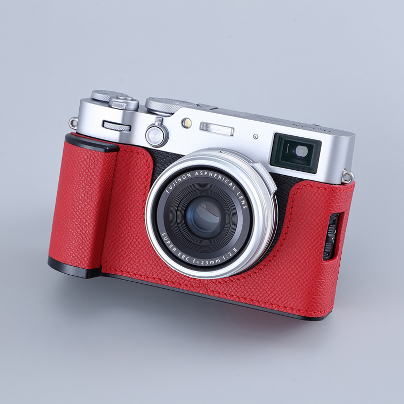 Real Leather Camera Bag Case Protect Cover Grip Handle for Fuji X-100VI X100VI - Picture 27 of 42