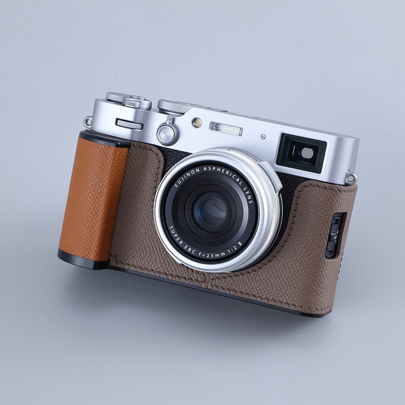 Real Leather Camera Bag Case Protect Cover Grip Handle for Fuji X-100VI X100VI - Picture 30 of 42