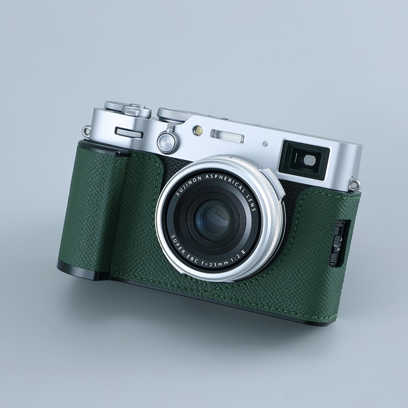 Real Leather Camera Bag Case Protect Cover Grip Handle for Fuji X-100VI X100VI - Picture 33 of 42