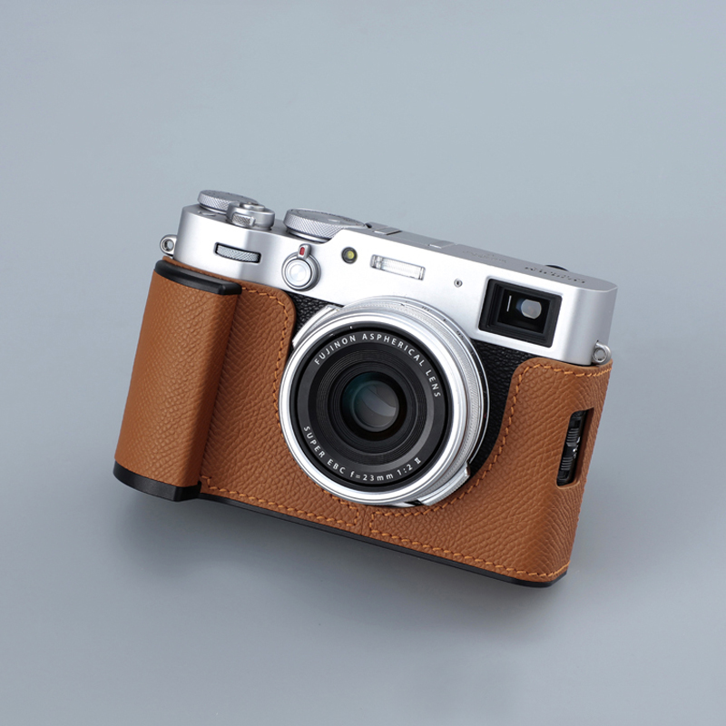 Real Leather Camera Bag Case Protect Cover Grip Handle for Fuji X-100VI X100VI - Picture 39 of 42