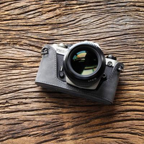 Genuine Real Leather Camera Bag Case Protect Half Cover Base For Nikon FM2 - Picture 9 of 19