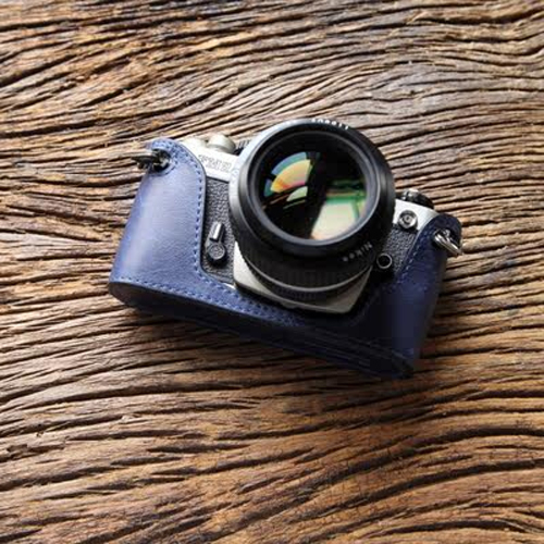 Genuine Real Leather Camera Bag Case Protect Half Cover Base For Nikon FM2 - Picture 11 of 19