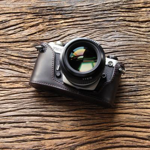 Genuine Real Leather Camera Bag Case Protect Half Cover Base For Nikon FM2 - Picture 12 of 19