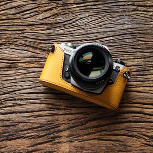 Genuine Real Leather Camera Bag Case Protect Half Cover Base For Nikon FM2 - Picture 15 of 19