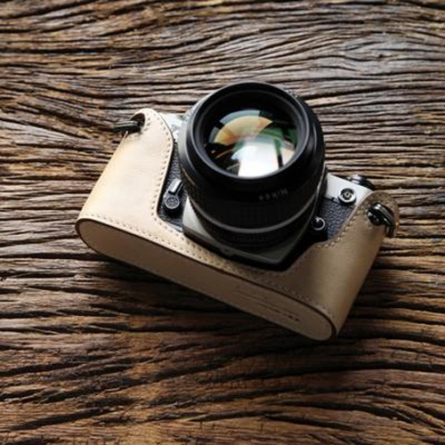 Genuine Real Leather Camera Bag Case Protect Half Cover Base For Nikon FM2 - Picture 18 of 19