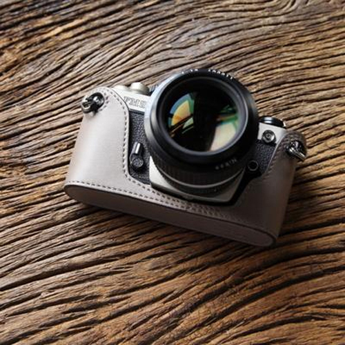 Genuine Real Leather Camera Bag Case Protect Half Cover Base For Nikon FM2 - Picture 19 of 19