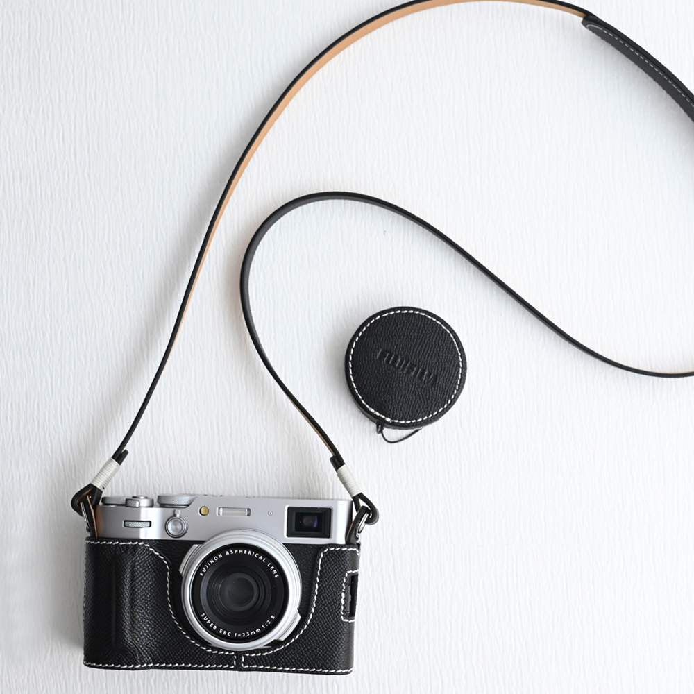 Genuine Leather Camera Bag Protect Case Lens Cover Cap For Fuji X-100VI X100VI - Picture 29 of 30