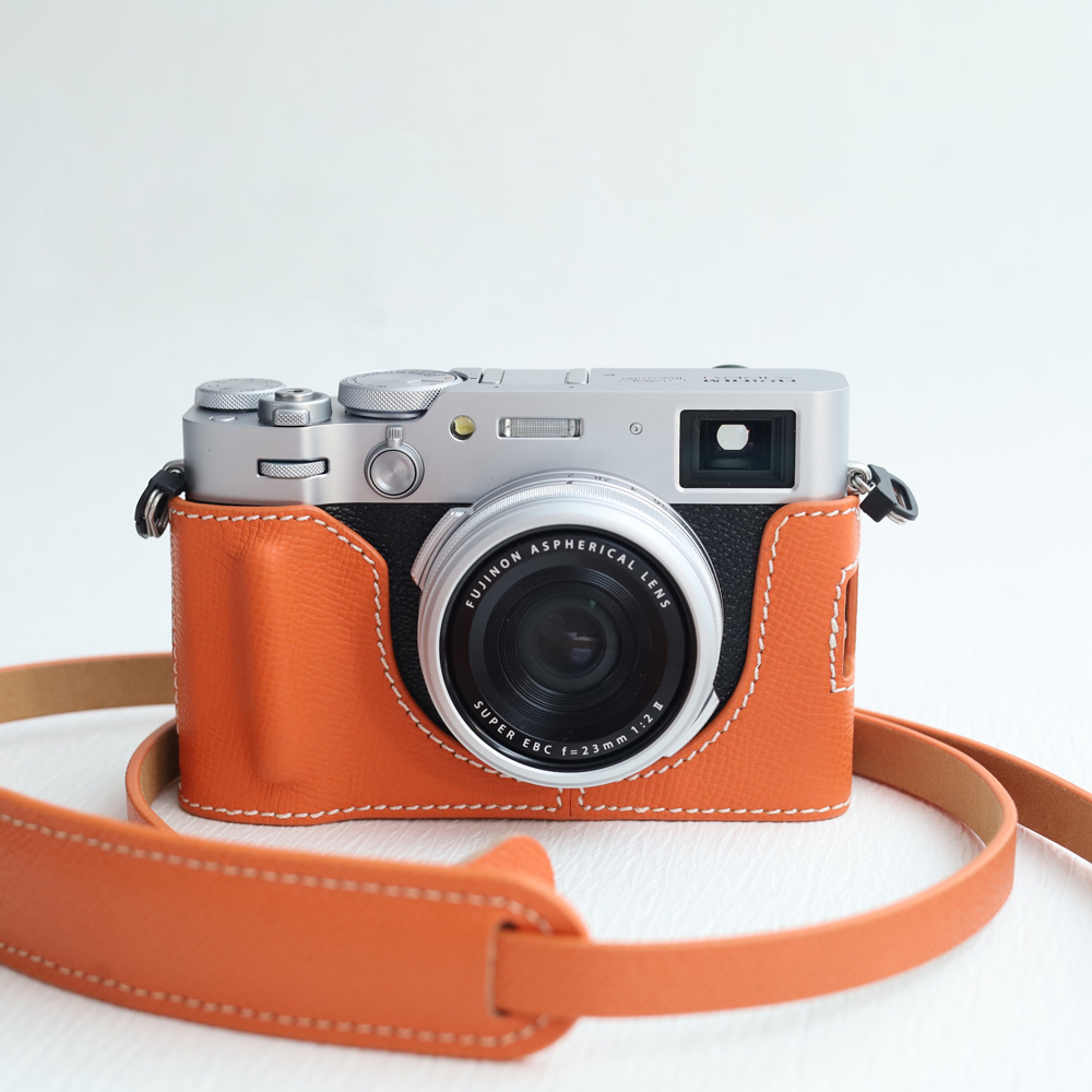 Genuine Leather Camera Bag Protect Case Lens Cover Cap For Fuji X-100VI X100VI - Picture 30 of 30