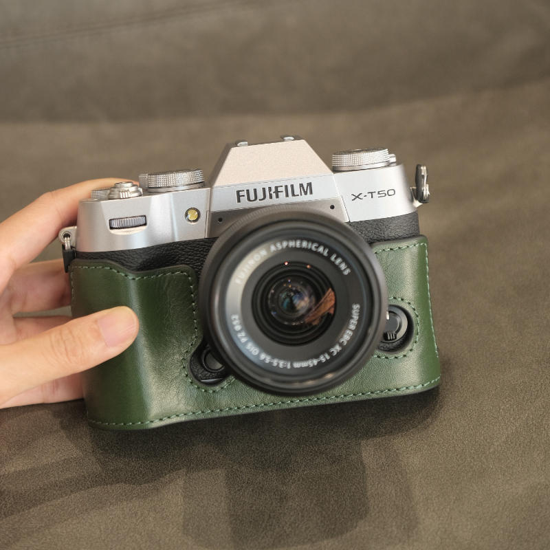 Leather Protect Camera Bag Case Cover Base Belt For Fuji XT50 Fujifilm X-T50 - Picture 17 of 23