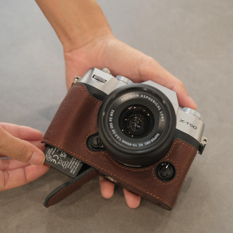 Leather Protect Camera Bag Case Cover Base Belt For Fuji XT50 Fujifilm X-T50 - Picture 19 of 23