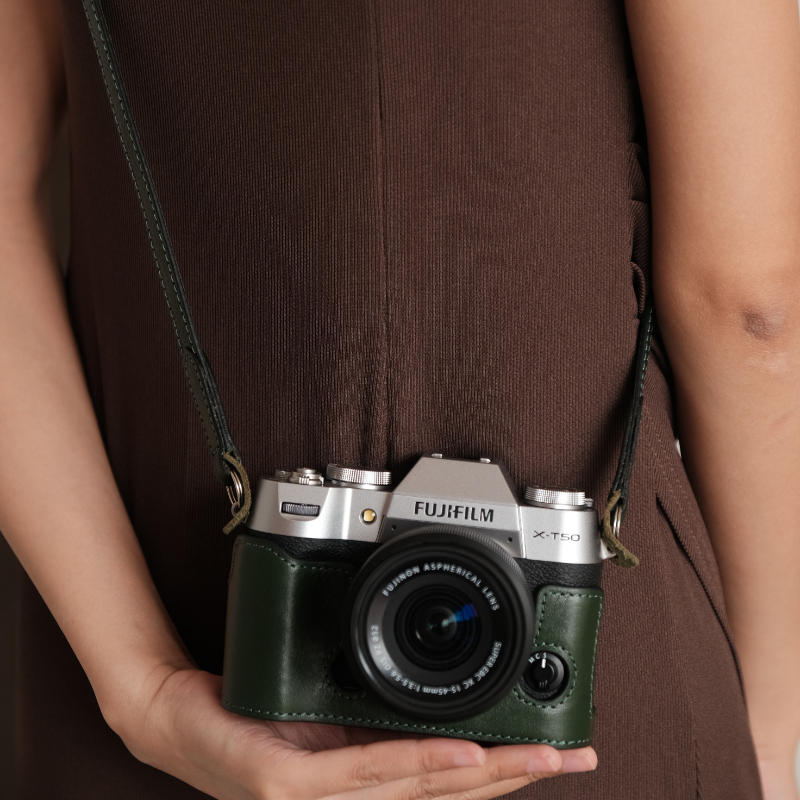 Leather Protect Camera Bag Case Cover Base Belt For Fuji XT50 Fujifilm X-T50 - Picture 21 of 23