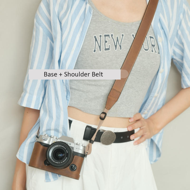 Leather Protect Camera Bag Case Cover Base Belt For Fuji XT50 Fujifilm X-T50 - Picture 22 of 23