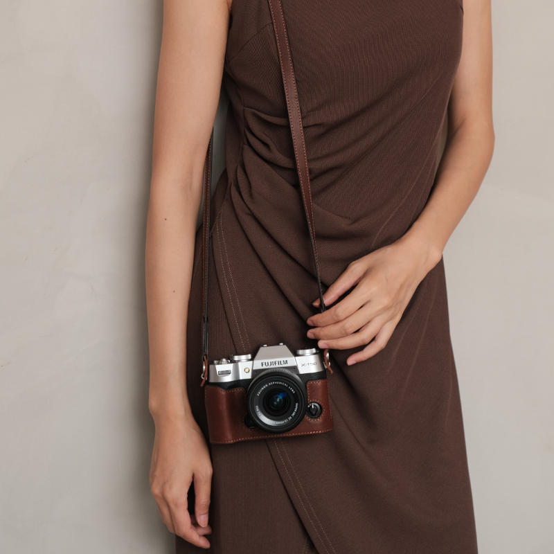 Leather Protect Camera Bag Case Cover Base Belt For Fuji XT50 Fujifilm X-T50 - Picture 23 of 23