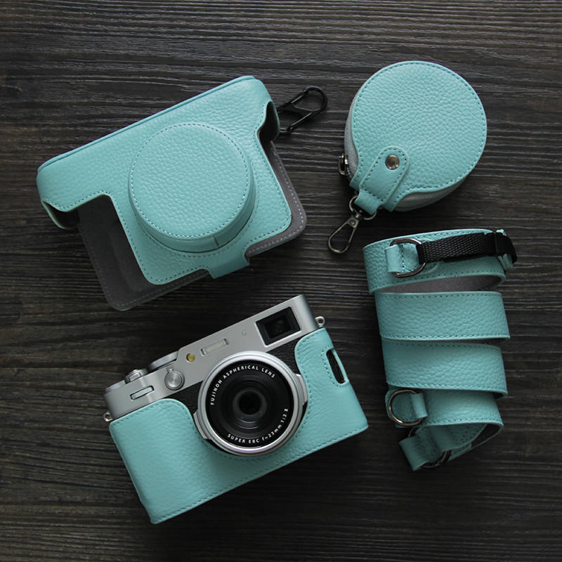 Leather Camera Bag Case Belt Strap Lens Cap Cover For Fuji X-100VI X100VI X100V - Picture 17 of 21