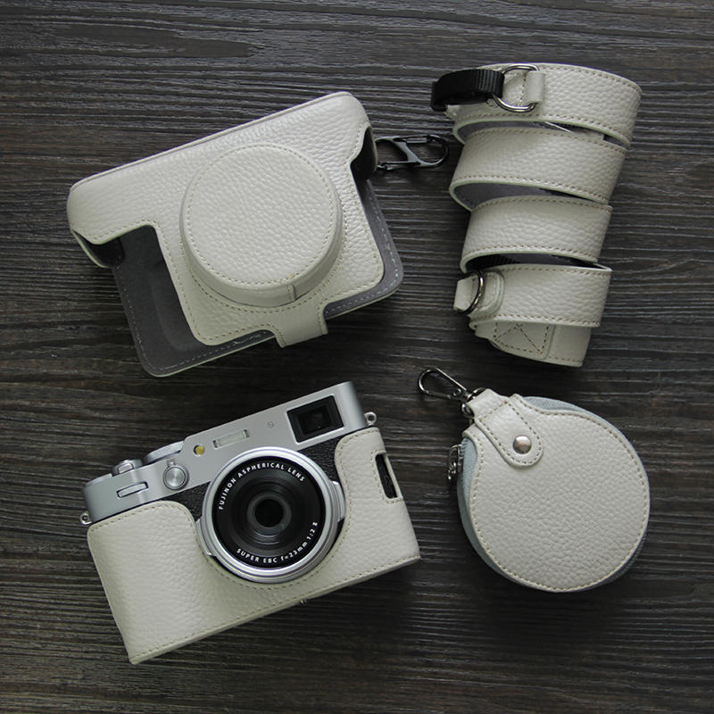 Leather Camera Bag Case Belt Strap Lens Cap Cover For Fuji X-100VI X100VI X100V - Picture 18 of 21