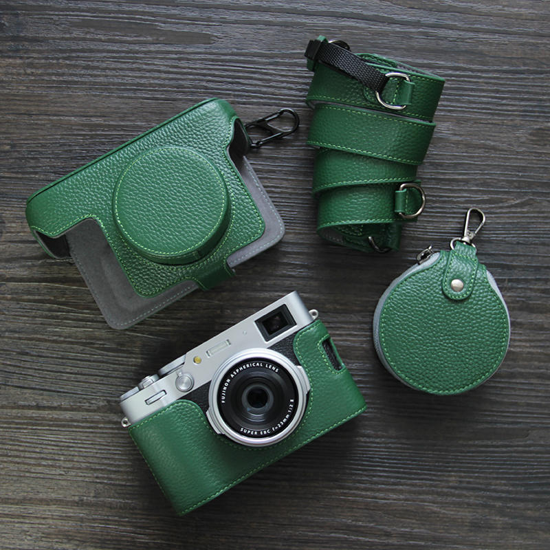 Leather Camera Bag Case Belt Strap Lens Cap Cover For Fuji X-100VI X100VI X100V - Picture 19 of 21