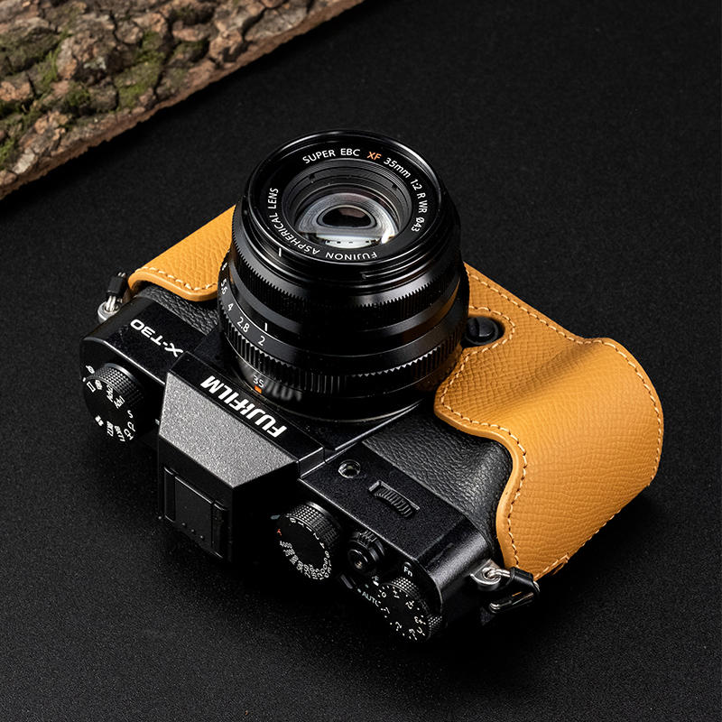 Real Leather Camera Bag Case Cover For Fuji XT5 X-T5 X-T30II XT30II XS20 X-S20 - Picture 33 of 36