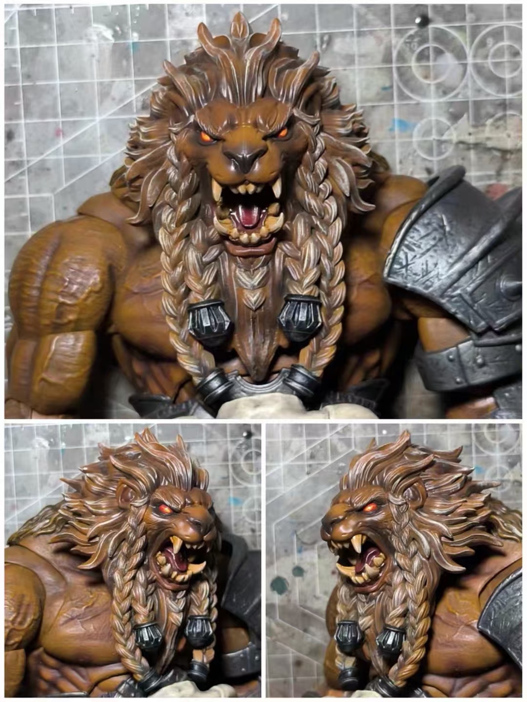 9in Xesray Studios Fit Only-Head Combatants Fight For Glory Lion Head No Figure