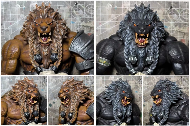 9in Xesray Studios Fit Only-Head Combatants Fight For Glory Lion Head No Figure