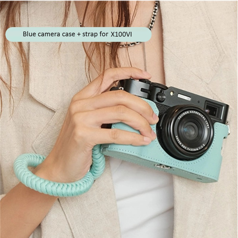 Genuine Leather Camera Bag Protect Case Belt For Fuji X100VI XT5 XT30 XT50 XS20 - Picture 30 of 31