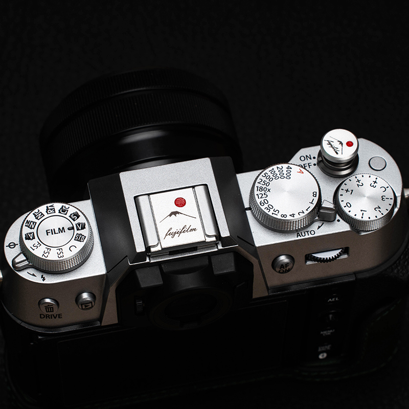 Metal Camera Hot Shoe Cover Shutter button For Leica Sony Canon Nikon Fujifilm - Picture 33 of 34