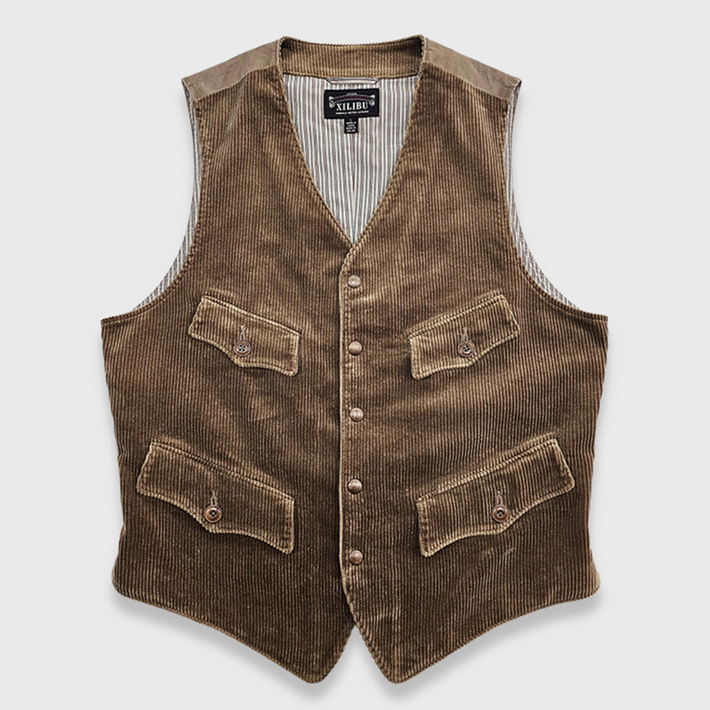 Ameri（アメリ）の「MILITARY CORDUROY VEST（ベスト）」 - WEAR