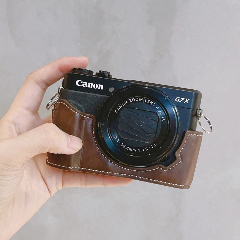 PU Leather Camera Bag Case Cover Base Neck Belt For Canon G7X3 G7X2 G7X MarkIII - Picture 27 of 41