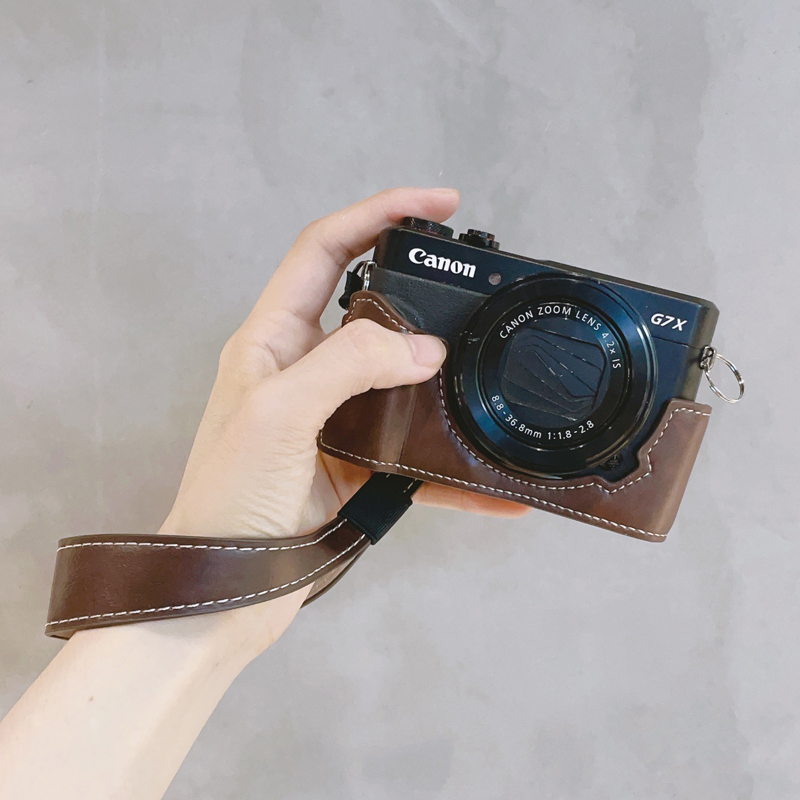 PU Leather Camera Bag Case Cover Base Neck Belt For Canon G7X3 G7X2 G7X MarkIII - Picture 34 of 41