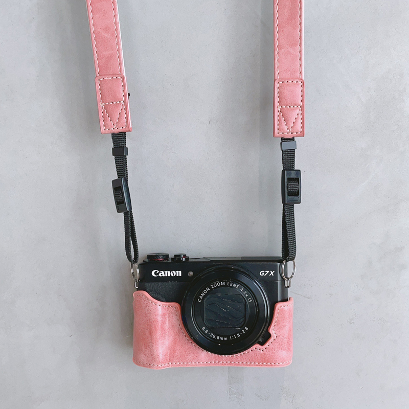 PU Leather Camera Bag Case Cover Base Neck Belt For Canon G7X3 G7X2 G7X MarkIII - Picture 35 of 41