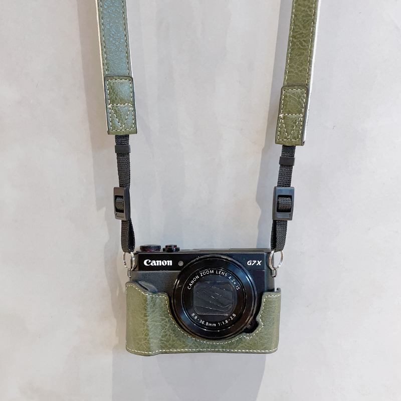 PU Leather Camera Bag Case Cover Base Neck Belt For Canon G7X3 G7X2 G7X MarkIII - Picture 40 of 41